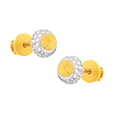 22k Two Tone Ball-Bead Earrings with gold weight of 1.44g
